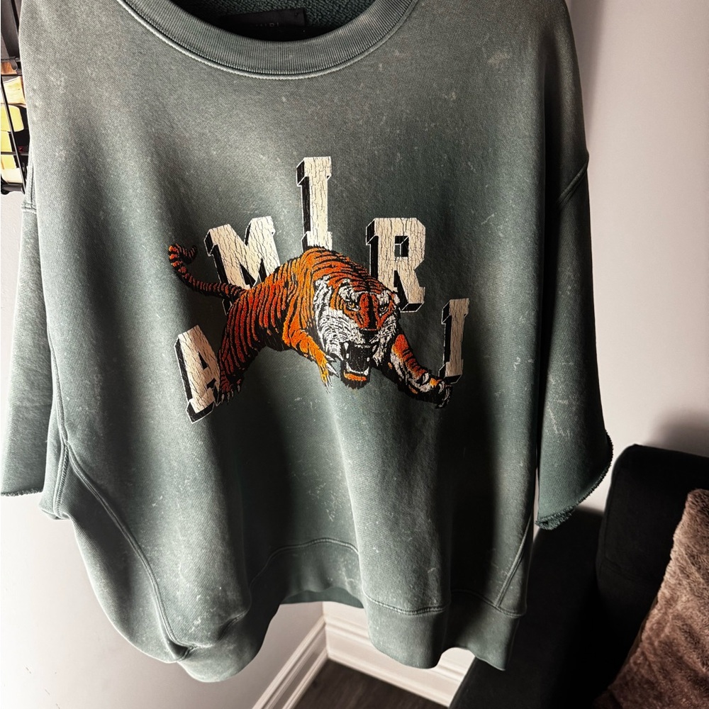 Amiri Green Tiger Graphic Sweatshirt